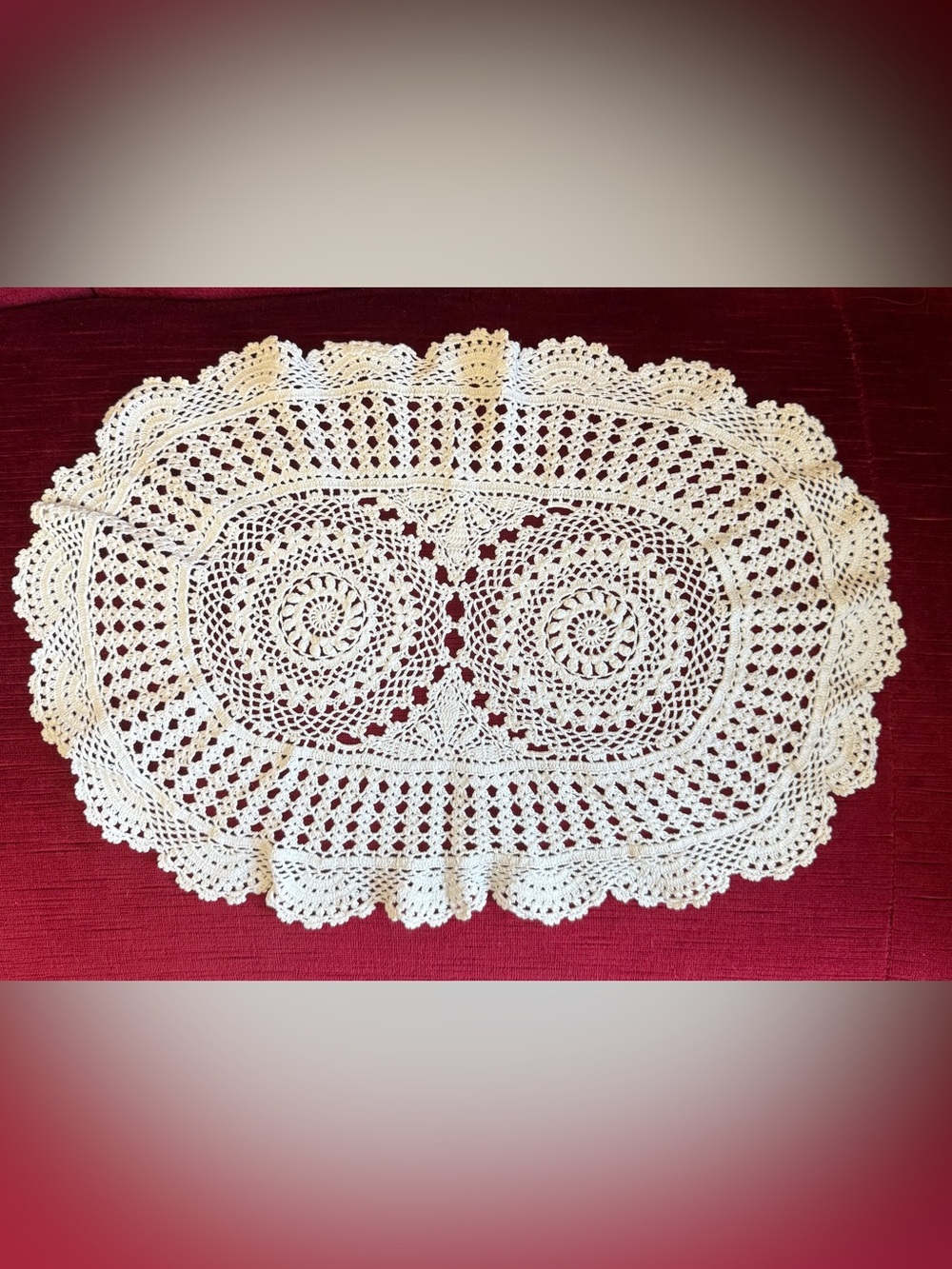 6 Crocheted Placemats, EVC
